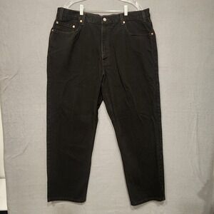 Levis 550 Relaxed Fit Black Denim Jeans‎ Men's Size 42x30 Made in USA